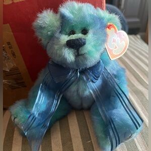 NWT Ty Blue and Green Stuffed Bear